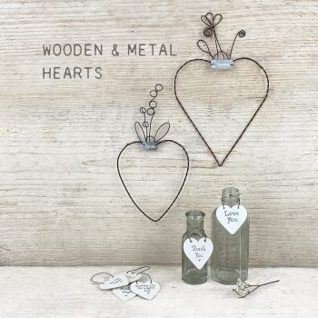 Wooden & Metal Hearts